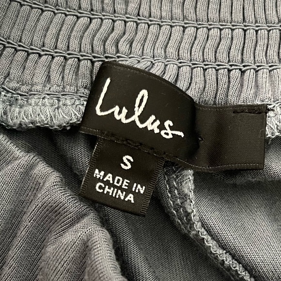 Lulus Flowing With It Slate Blue Tie-Front Culotte Pants - Picture 9 of 11